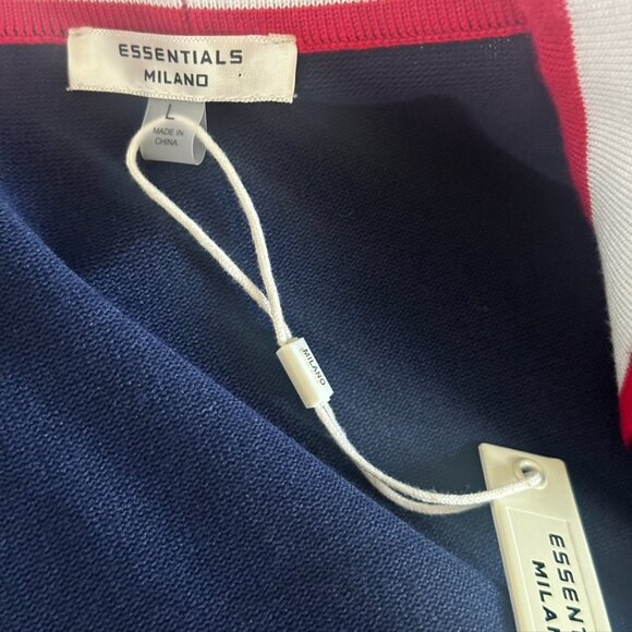 Black and White Women's Sweater with Red Accents - Picture 6 of 6